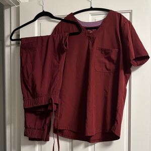 Burgundy  Scrub Set for Women